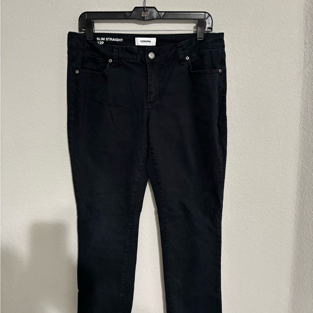 Like New - Sonoma Black Straight Leg Women's Jeans 12P